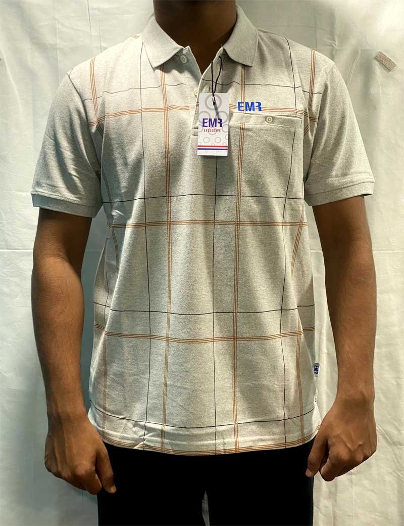 Striped Polo T-shirt White 