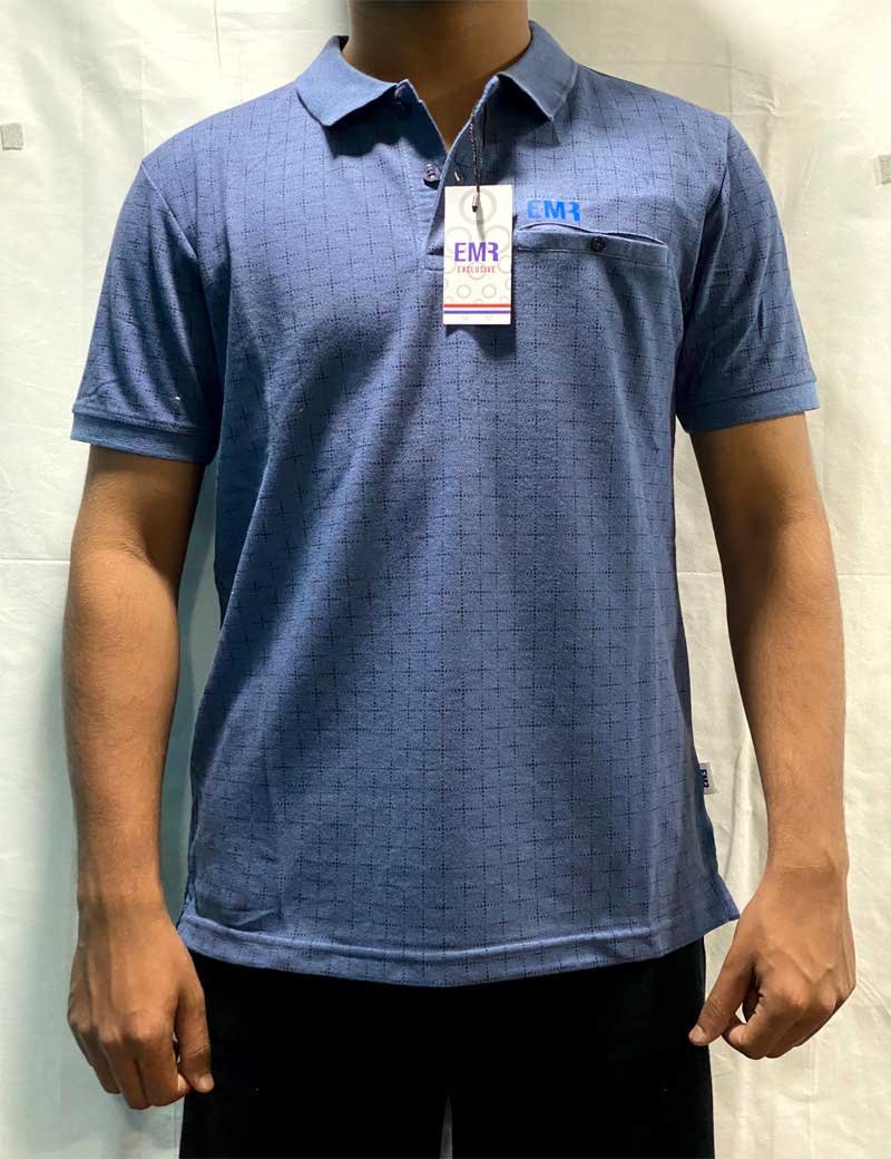 Plain Polo T-shirt Light Blue